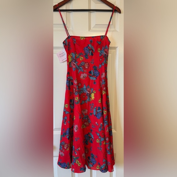 NWOT Fame and Partners Red Floral Spaghetti Strap Dress Size 2 - Picture 1 of 10
